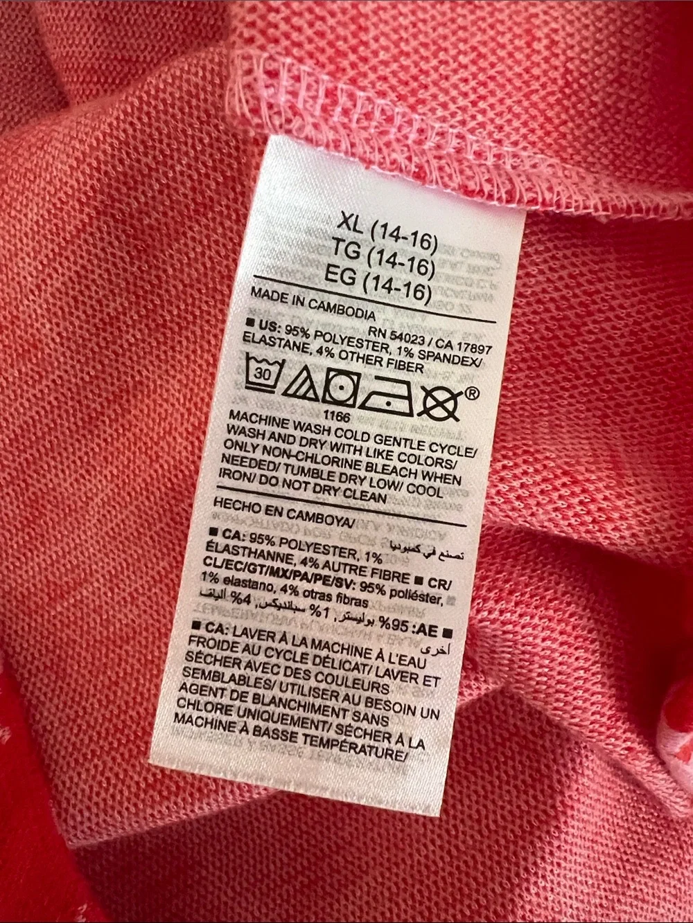 XL (14/16) | Old Navy Red Floral Slip Dress with Pink Background